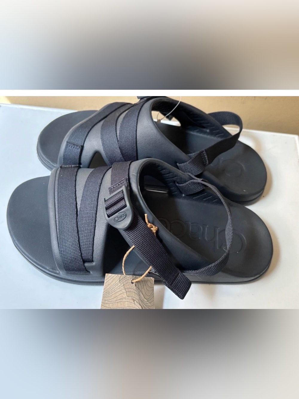 Chaco Men’s Black Strappy Slide Sandals